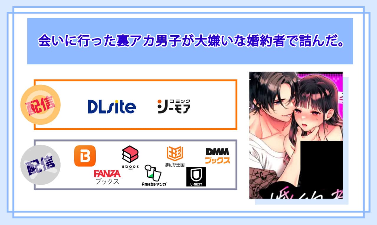 会いに行った裏アカ男子が大嫌いな婚約者で詰んだ。の電子書籍の配信サイト比較
