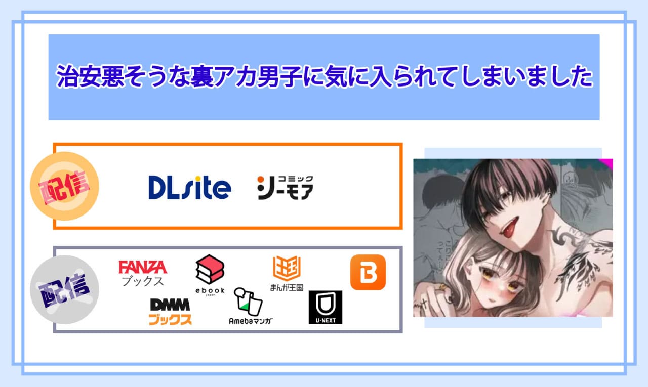 治安悪そうな裏アカ男子に気に入られてしまいましたの電子書籍の配信サイト比較