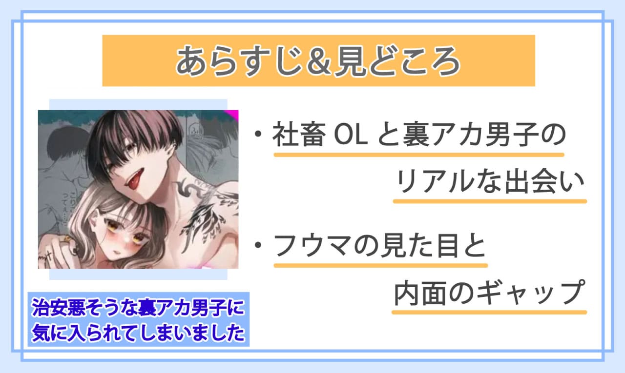 治安悪そうな裏アカ男子に気に入られてしまいましたのあらすじと見どころ