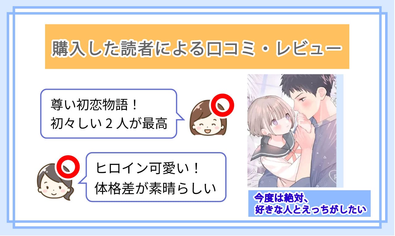 今度は絶対、好きな人とえっちがしたいを実際に読んだ読者の口コミ評価